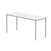 Astin Rectangular Multipurpose Table 1600x600x730mm Arctic White/Silver KF77741 KF77741