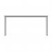 Astin Rectangular Multipurpose Table 1600x600x730mm Arctic White/Silver KF77741 KF77741