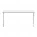 Astin Rectangular Multipurpose Table 1600x600x730mm Arctic White/Silver KF77741 KF77741