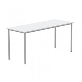 VOW Astin Rectangular Multipurpose Table 1600x600x730mm Arctic WhiteSilver KF77741 KF77741