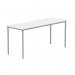 Astin Rectangular Multipurpose Table 1600x600x730mm Arctic WhiteSilver KF77741 KF77741