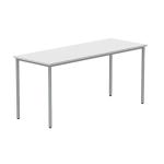 Astin Rectangular Multipurpose Table 1600x600x730mm Arctic White/Silver KF77741 KF77741