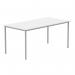 Astin Rectangular Multipurpose Table 1600x800x730mm Arctic White/Silver KF77743 KF77743