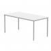 Astin Rectangular Multipurpose Table 1600x800x730mm Arctic White/Silver KF77743 KF77743