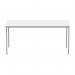 Astin Rectangular Multipurpose Table 1600x800x730mm Arctic White/Silver KF77743 KF77743