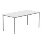Astin Rectangular Multipurpose Table 1600x800x730mm Arctic White/Silver KF77743 KF77743