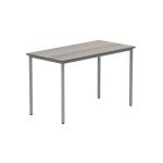 Astin Rectangular Multipurpose Table 1200x600x730mm Alaskan Grey Oak/Silver KF77744 KF77744