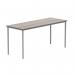 Astin Rectangular Multipurpose Table 1600x600x730mm Alaskan Grey Oak/Silver KF77745 KF77745