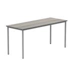 Astin Rectangular Multipurpose Table 1600x600x730mm Alaskan Grey Oak/Silver KF77745 KF77745