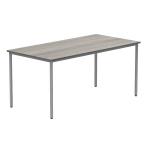 Astin Rectangular Multipurpose Table 1600x800x730mm Alaskan Grey Oak/Silver KF77747 KF77747