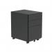 Astin 3 Drawer Mobile Under Desk Steel Pedestal 480x580x610mm Black KF77750 KF77750