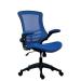 Jemini Marlos Mesh Back Chair with Folding Arms Blue KF77785 KF77785