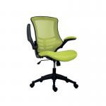 Jemini Jaya Mesh Back Chair with Folding Arms 680x670x1070mm Green KF77786 KF77786