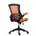 Jemini Jaya Mesh Back Chair with Folding Arms 680x670x1070mm Orange KF77787 KF77787