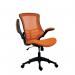 Jemini Jaya Mesh Back Chair with Folding Arms 680x670x1070mm Orange KF77787 KF77787