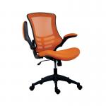 Jemini Jaya Mesh Back Chair with Folding Arms 680x670x1070mm Orange KF77787 KF77787