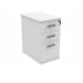 Polaris 3 Drawer Desk High Pedestal 480x745x680mm Arctic White KF77876 KF77876
