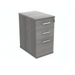 Polaris 3 Drawer Desk High Pedestal 404x600x730mm Alaskan Grey Oak KF77877 KF77877