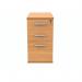 Polaris 3 Drawer Desk High Pedestal 404x800x730mm Norwegian Beech KF77878 KF77878