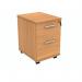 Polaris 2 Drawer Mobile Under Desk Pedestal 404x500x595mm Norwegian Beech KF77882 KF77882