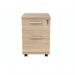 Polaris 2 Drawer Mobile Under Desk Pedestal 404x500x595mm Canadian Oak KF77884 KF77884