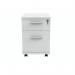 Polaris 2 Drawer Mobile Under Desk Pedestal 404x500x595mm Arctic White KF77886 KF77886