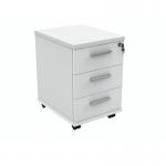 Polaris 3 Drawer Mobile Under Desk Pedestal 404x500x595mm Arctic White KF77887 KF77887