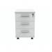 Polaris 3 Drawer Mobile Under Desk Pedestal 404x500x595mm Arctic White KF77887 KF77887