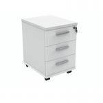 VOW Polaris 3 Drawer Mobile Under Desk Pedestal 404x500x595mm Arctic White KF77887 KF77887