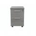 Polaris 2 Drawer Mobile Under Desk Pedestal 404x500x595mm Alaskan Grey Oak KF77888 KF77888