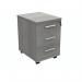 Polaris 3 Drawer Mobile Under Desk Pedestal 404x500x595mm Alaskan Grey Oak KF77889 KF77889