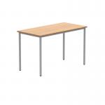 Polaris Rectangular Multipurpose Table 1200x600x730mm Norwegian Beech/Silver KF77890 KF77890