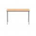 Polaris Rectangular Multipurpose Table 1200x600x730mm Norwegian BeechSilver KF77890 KF77890