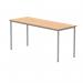 Polaris Rectangular Multipurpose Table 1600x600x730mm Norwegian Beech/Silver KF77891 KF77891