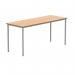 Polaris Rectangular Multipurpose Table 1600x600x730mm Norwegian BeechSilver KF77891 KF77891