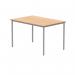 Polaris Rectangular Multipurpose Table 1200x800x730mm Norwegian Beech/Silver KF77892 KF77892