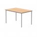 Polaris Rectangular Multipurpose Table 1200x800x730mm Norwegian BeechSilver KF77892 KF77892
