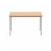 Polaris Rectangular Multipurpose Table 1200x800x730mm Norwegian BeechSilver KF77892 KF77892