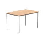 Polaris Rectangular Multipurpose Table 1200x800x730mm Norwegian Beech/Silver KF77892 KF77892
