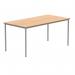 Polaris Rectangular Multipurpose Table 1600x800x730mm Norwegian Beech/Silver KF77893 KF77893