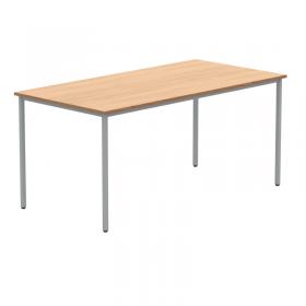 VOW Polaris Rectangular Multipurpose Table 1600x800x730mm Norwegian BeechSilver KF77893 KF77893