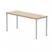 Polaris Rectangular Multipurpose Table 1600x600x730mm Canadian Oak/Silver KF77895 KF77895