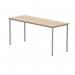 Polaris Rectangular Multipurpose Table 1600x600x730mm Canadian OakSilver KF77895 KF77895