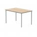 Polaris Rectangular Multipurpose Table 1200x800x730mm Canadian Oak/Silver KF77896 KF77896