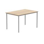 Polaris Rectangular Multipurpose Table 1200x800x730mm Canadian Oak/Silver KF77896 KF77896