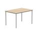 Polaris Rectangular Multipurpose Table 1280x90x880mm Canadian Oak/Silver KF77896 KF77896