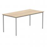 Polaris Rectangular Multipurpose Table 1600x800x730mm Canadian Oak/Silver KF77897 KF77897