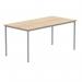 Polaris Rectangular Multipurpose Table 1600x800x730mm Canadian Oak/Silver KF77897 KF77897