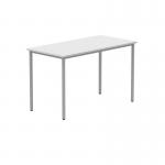 Polaris Rectangular Multipurpose Table 1200x600x730mm Arctic White/Silver KF77898 KF77898