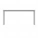 Polaris Rectangular Multipurpose Table 1600x600x730mm Arctic WhiteSilver KF77899 KF77899
